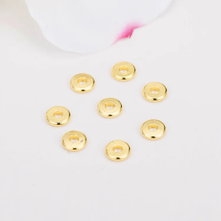 High polished 14k Gold-plated Spacer Beads for Bracelet Making