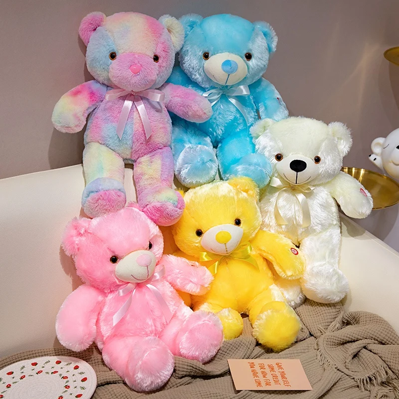 30/40cm Wholesale colorful stuffed animal led night light teddy bear cuddly light up teddy bear lighting teddy bear for kids
