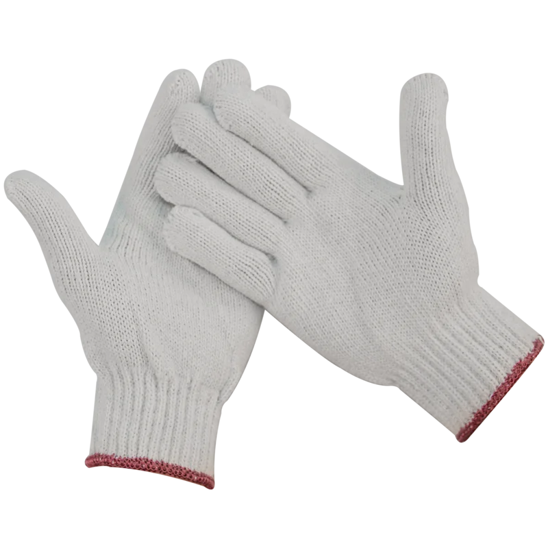 10 gauge work cotton yarn cheap white cotton knitted working gloves