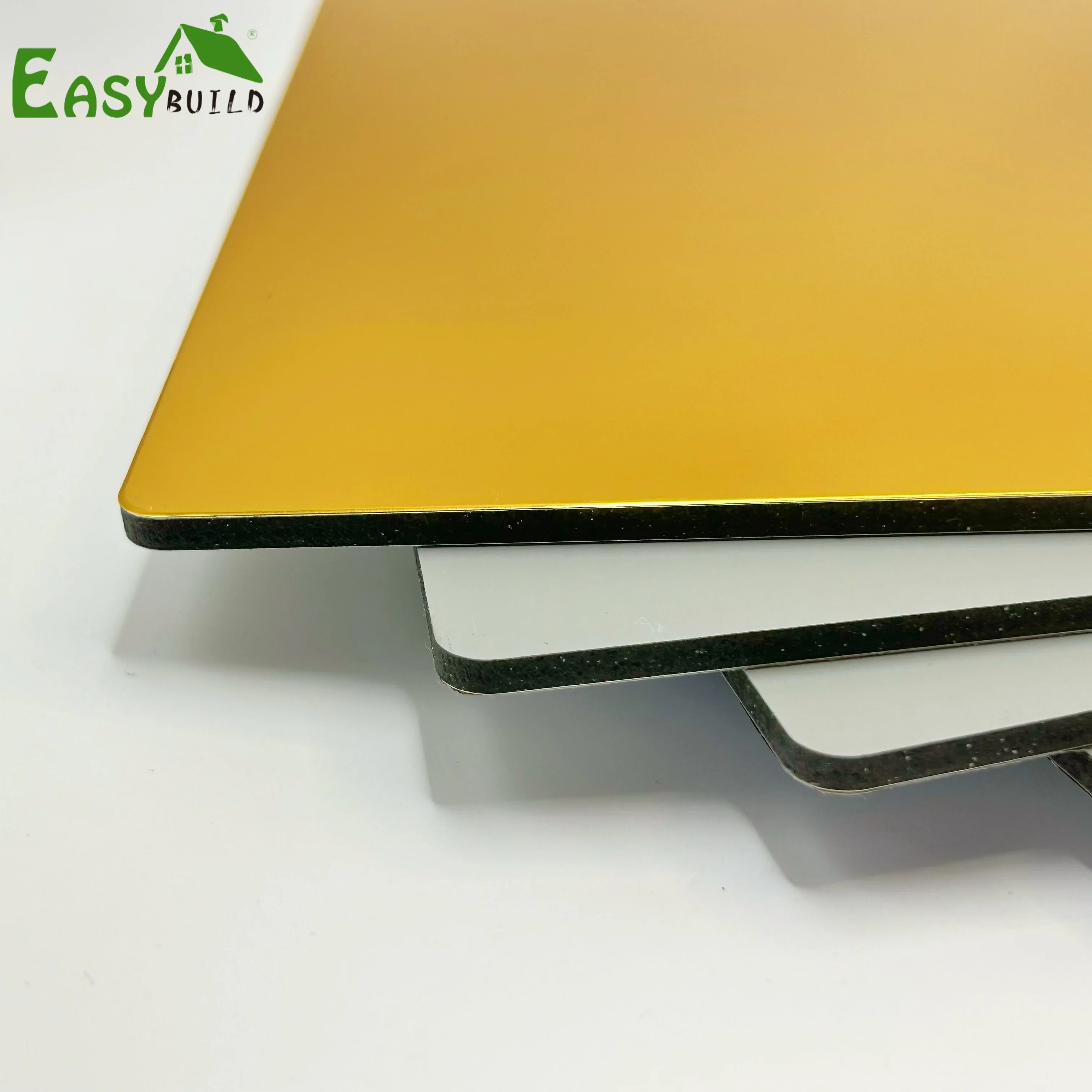 Factory purchase Gold Or Silver Mirror Aluminum Composite Panel decorative material