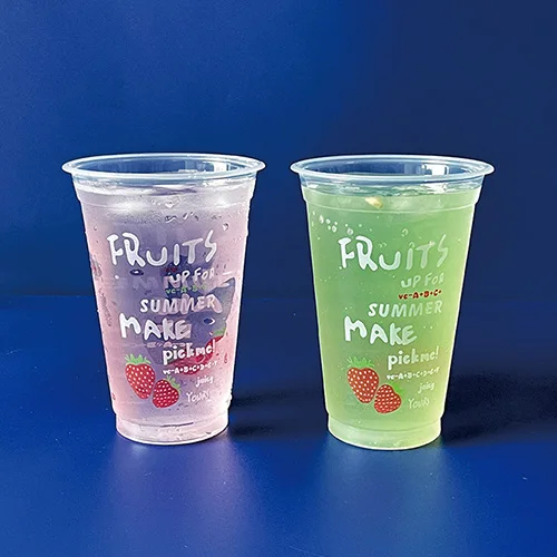 Printing environment-friendly disposable transparent plastic cup Blister cup bubble tea coffee plastic PP cup with lid