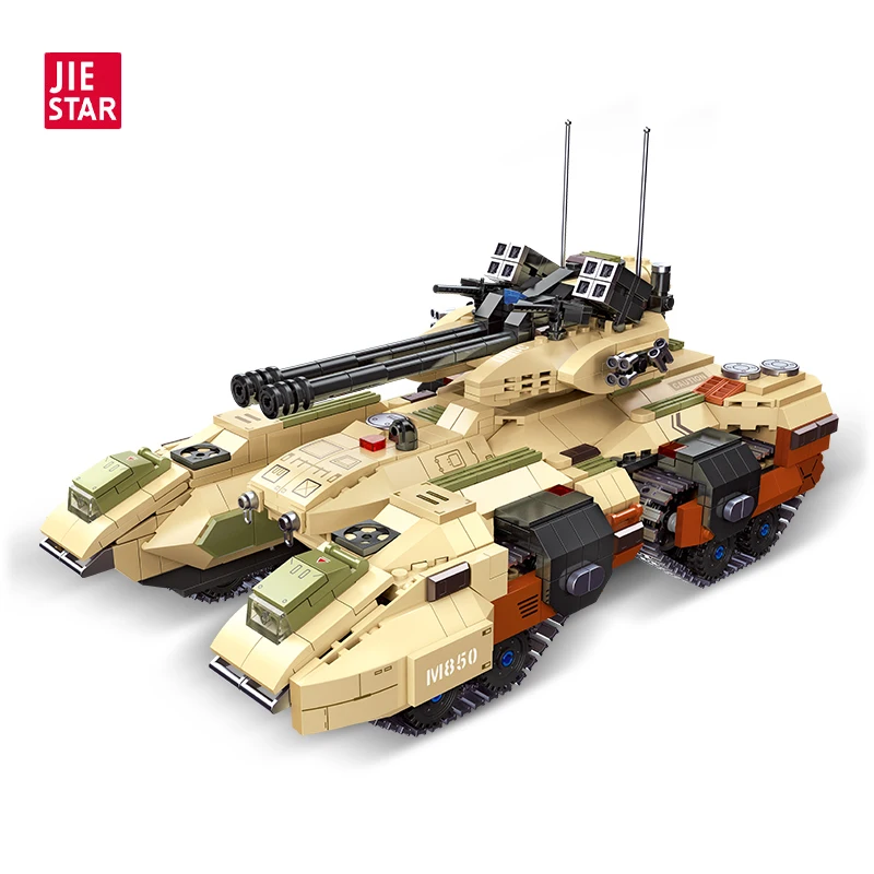 JIESTAR TOYS 1270 pcs military dual gun tank building block toy set diy toys for kid children boy building block brick