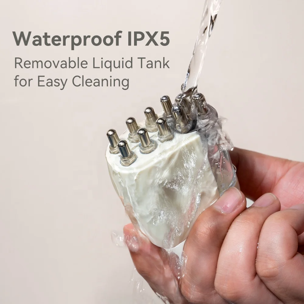 Anti Hair Loss Massage Detachable Hair Oil Applicator Red Blue Light Therapy Brush Comb Scalp Massager EMS Scalp Oil Applicator