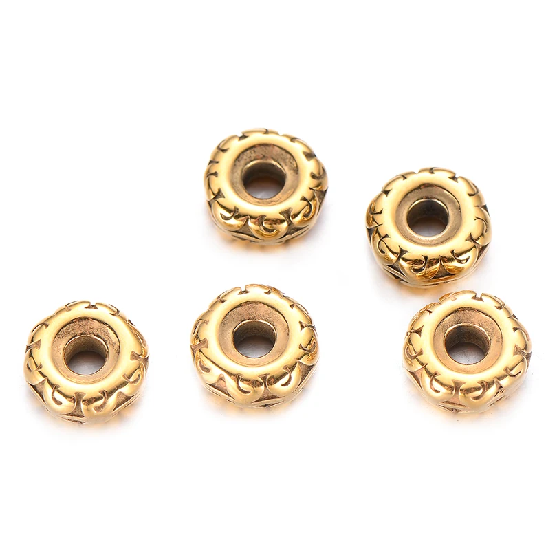 Bulk Wholesale Stainless Steel Loose Beads 10MM DIY Round Spacer Beads Charms for Bracelet Necklace Jewelry Making