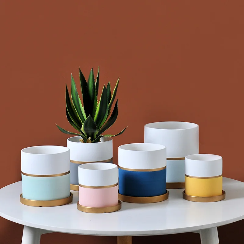 Wholesale Pot Planters Small Flower Pots For Plants White Ceramic