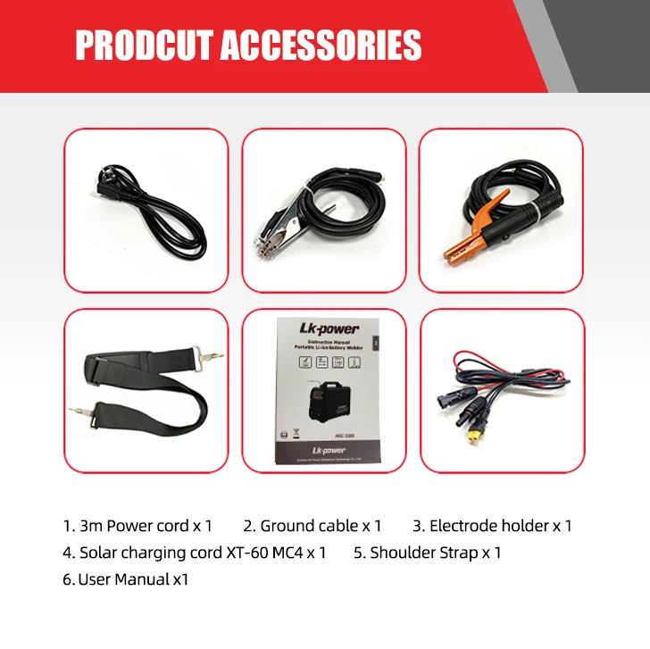 Ten level protection portable battery welder without extension cord for outdoor use
