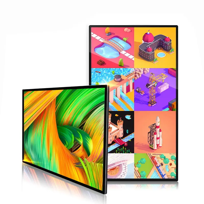 75-inch Ultrathin 4k Uhd Lcd Digital Signage Display Wall Infrared Touch Screen Lcd Advertising Machine Multi-media Player Kiosk