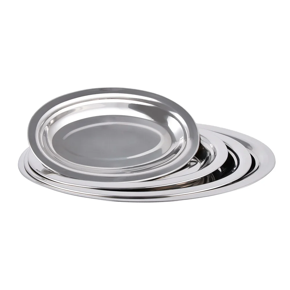 High Quality Oval/Ellipse Egg Shape Stainless Steel Tray/Plate