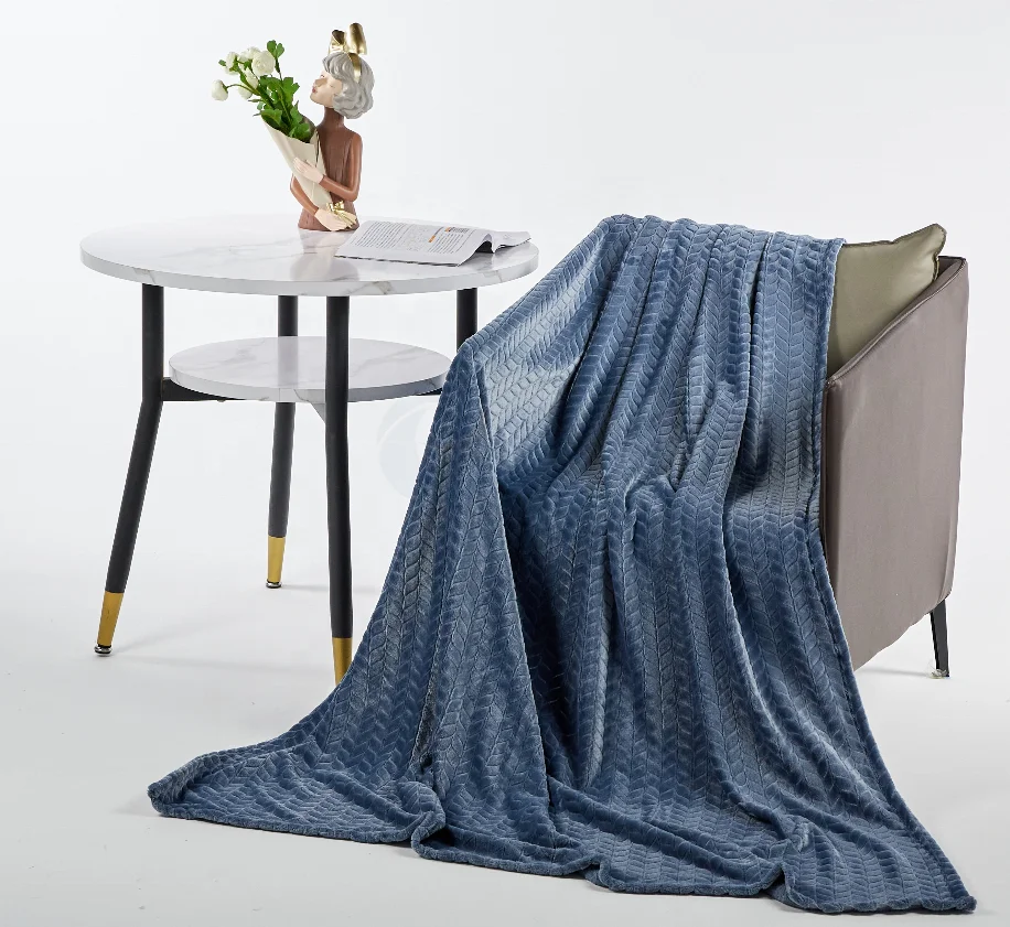 2021 China Best Price Personalized  Jacquard Flannel throw Coral  couch  fashion blanket