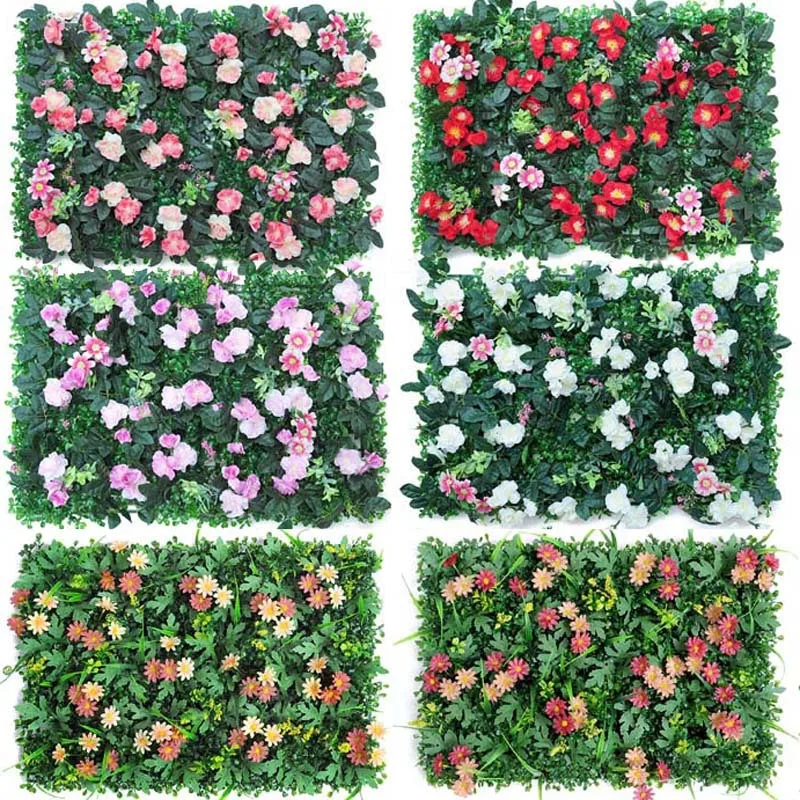Fake Grass Wall Backdrop Hanging Green Wall Artificial For Home Decoration Plants Panel Vertical Garden Green
