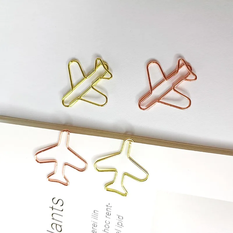 50 Piece  Airplane Shape Paper Clips,Funny Planner Clips for for Fun Office Supplies School Gifts Wedding Decoration