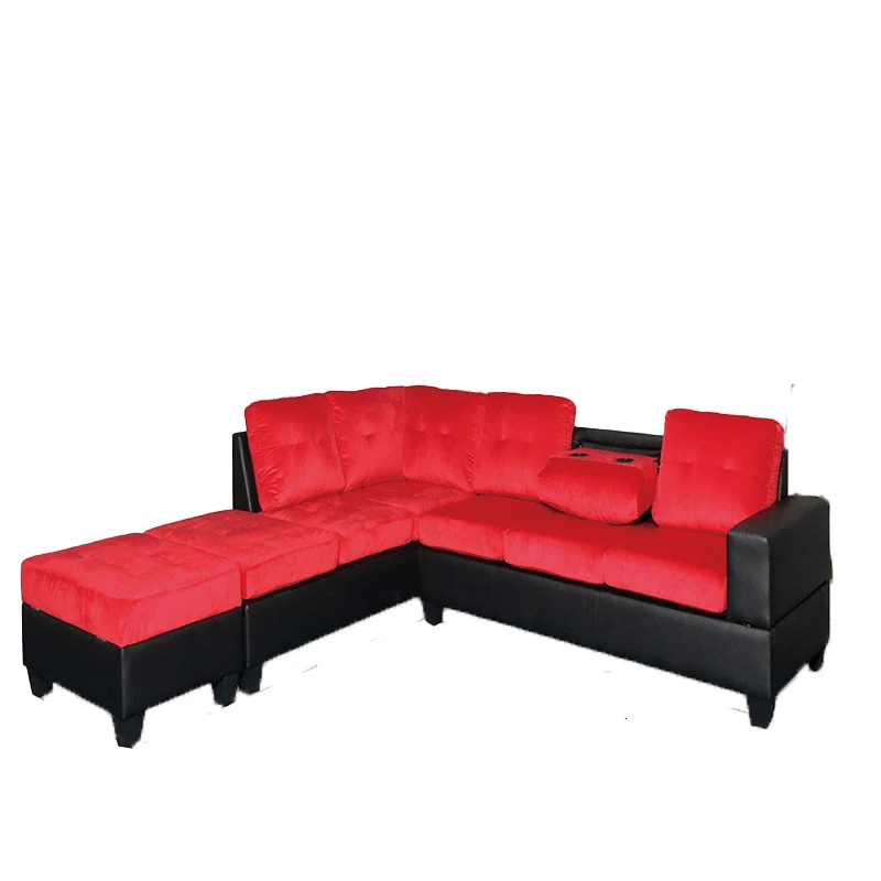 China factory directly price  Pvc Inflatable Sofa Living Room L- Chaise Sectional Leather Sofa