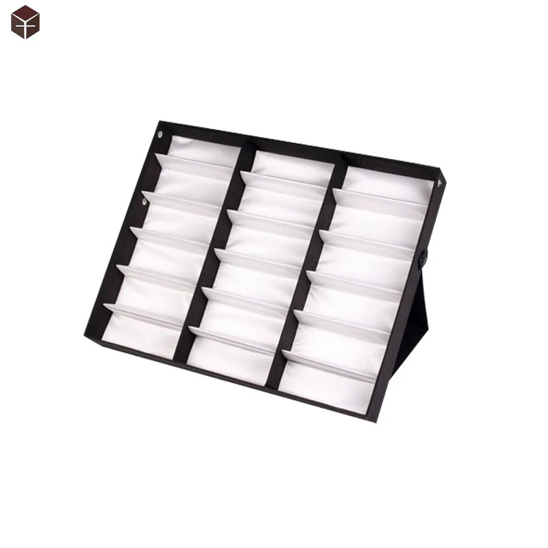 New arrivals sunglasses show case 18 Slot Sunglass Eyewear Display Storage Case Tray