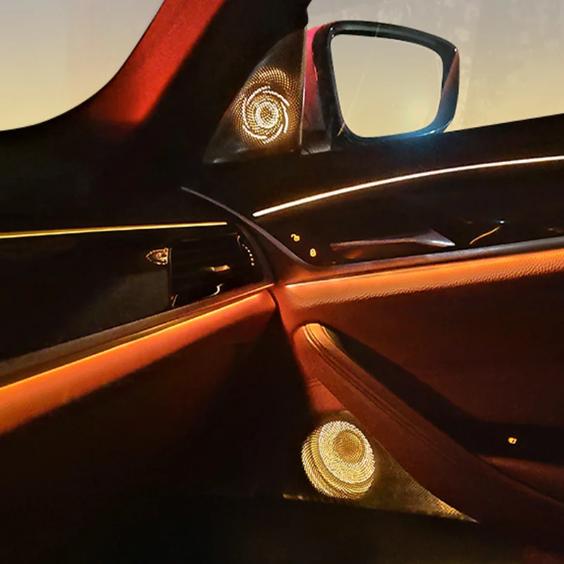 Car luminous speaker for BMW 5 Series G30 LED tweeter decorative panel, ambient light cover, synchronous ambient light