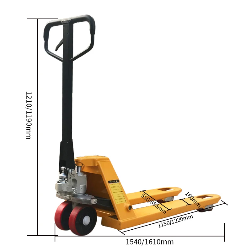 wholesale hand hydraulic pallet trucks 2ton 3ton 5ton handling equipment with nylon/rubber wheel hand pallet jacks