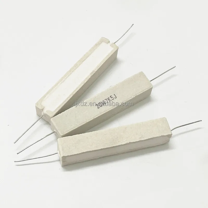 Cement Resistor 20W 30R 47R 100R 150R 300R 510R 750R 1K 4.7K 12K 20K ohm Axial Type Ceramic Resistor With Leads