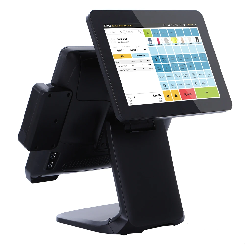 Новый ST9800 15inch POS все-в-одном машины двойной экран системы с кассовый аппарат для супермаркета онлайн система ПОС терминала