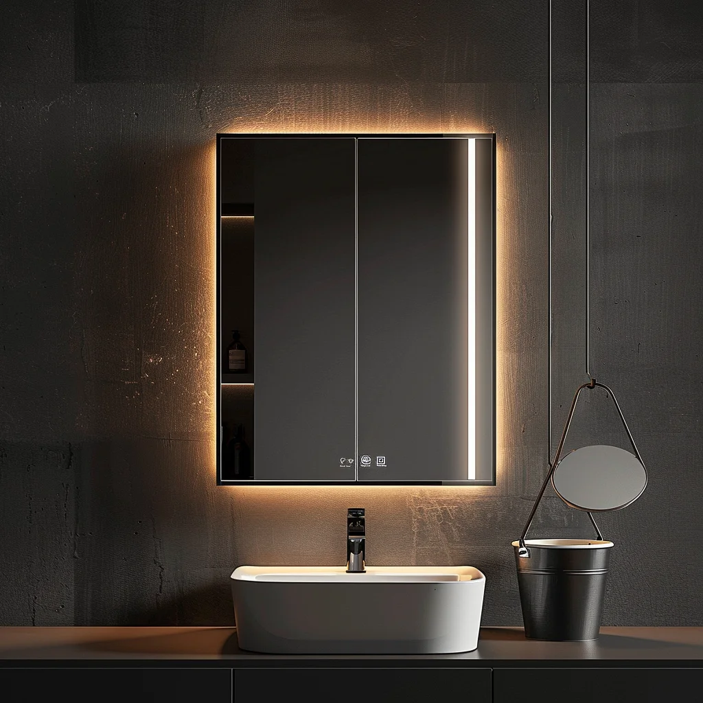 Wall Mounted Mirror Cabinet Fancy Wall Medicine Cabinet Smart Led Bathroom Cabinet With Mirror Set