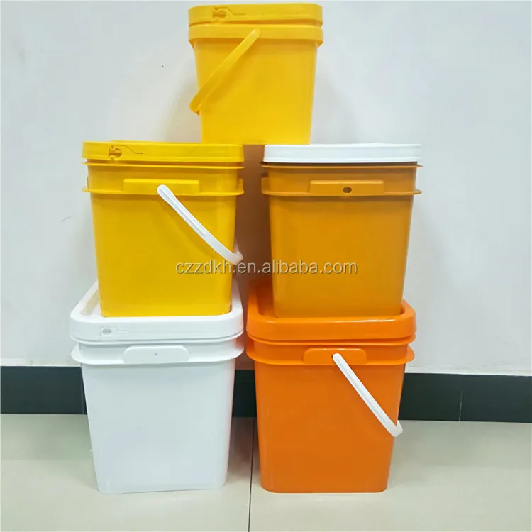 Wholesale custom 5L 10L 15L 16L 18L 20L Square Plastic Bucket With Lid