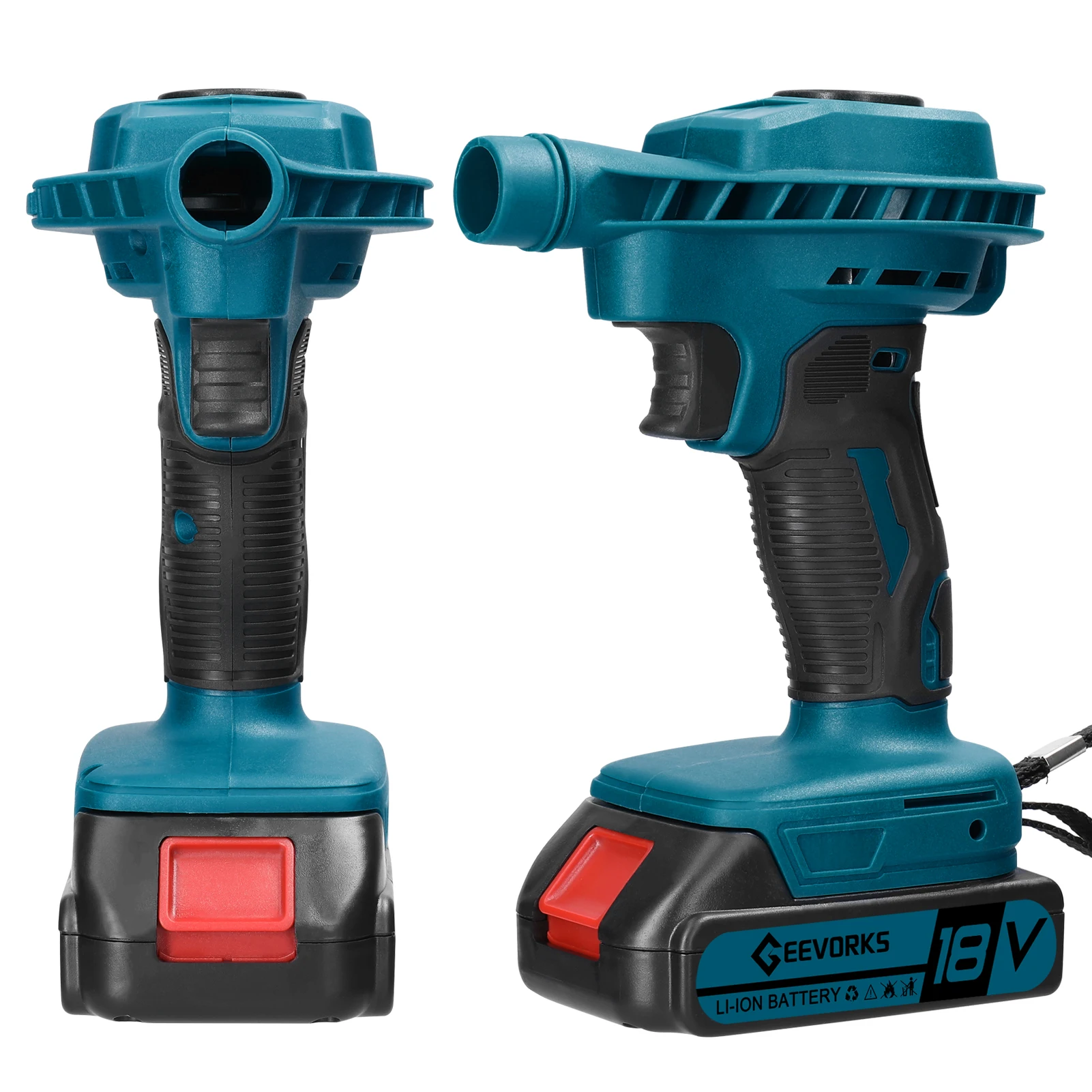 18V High-Power Brushed Motor Electric Blower Strong Wind Air Blower Dust Removal Fan  Home Courtyard Snow Cleaner Power Tool