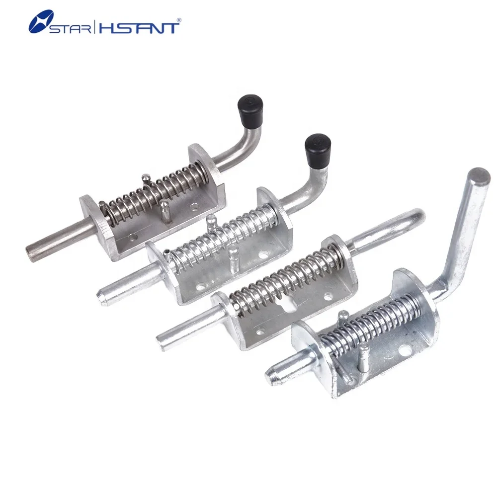 Oem Style Spring Loaded Trailer Zinc Plated Locked Bolt Gate Latch Heavy Spring Finger Pull Latch Slam Bolt Spring Loaded Latch