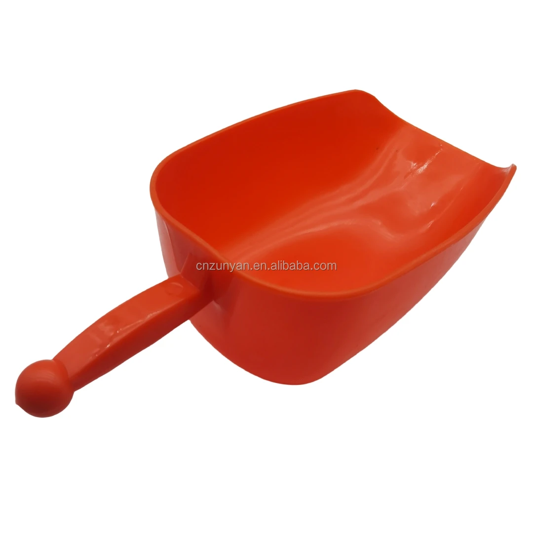 Food Grade Orange Plastic Scoop Shovel Plastic Feed Scoop for Pig Chicken Poultry use Plastic Measuring Scoop