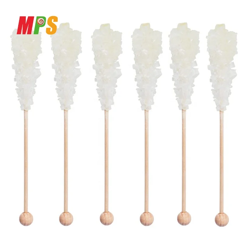 Factory Custom Homemade Assorted Colors Sour Sweet Rock Candy Sugar Sticks Indiv Wrapped - Pink, Light Blue, Lavender