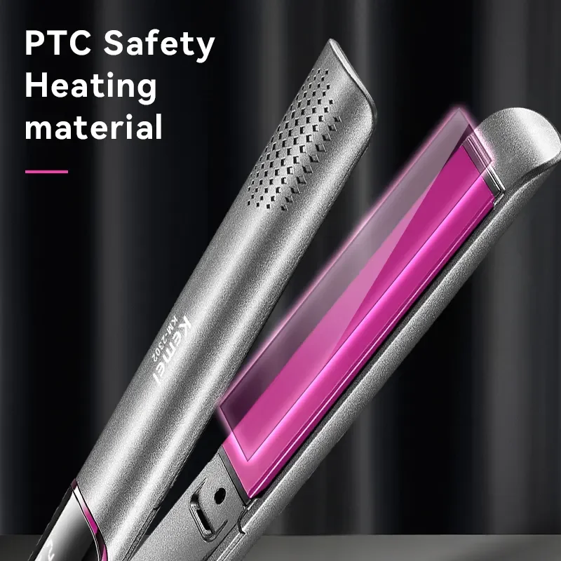 New Design Flat Iron Hair Straightener Km-2302 Custom Private Label Professional Wholesale Hair Straightener