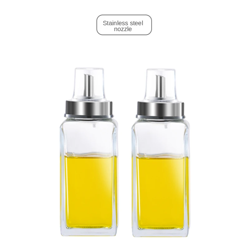Wholesale High Quality Delicate Bright Kitchen Small Square Lead-free Glass Pot Oil