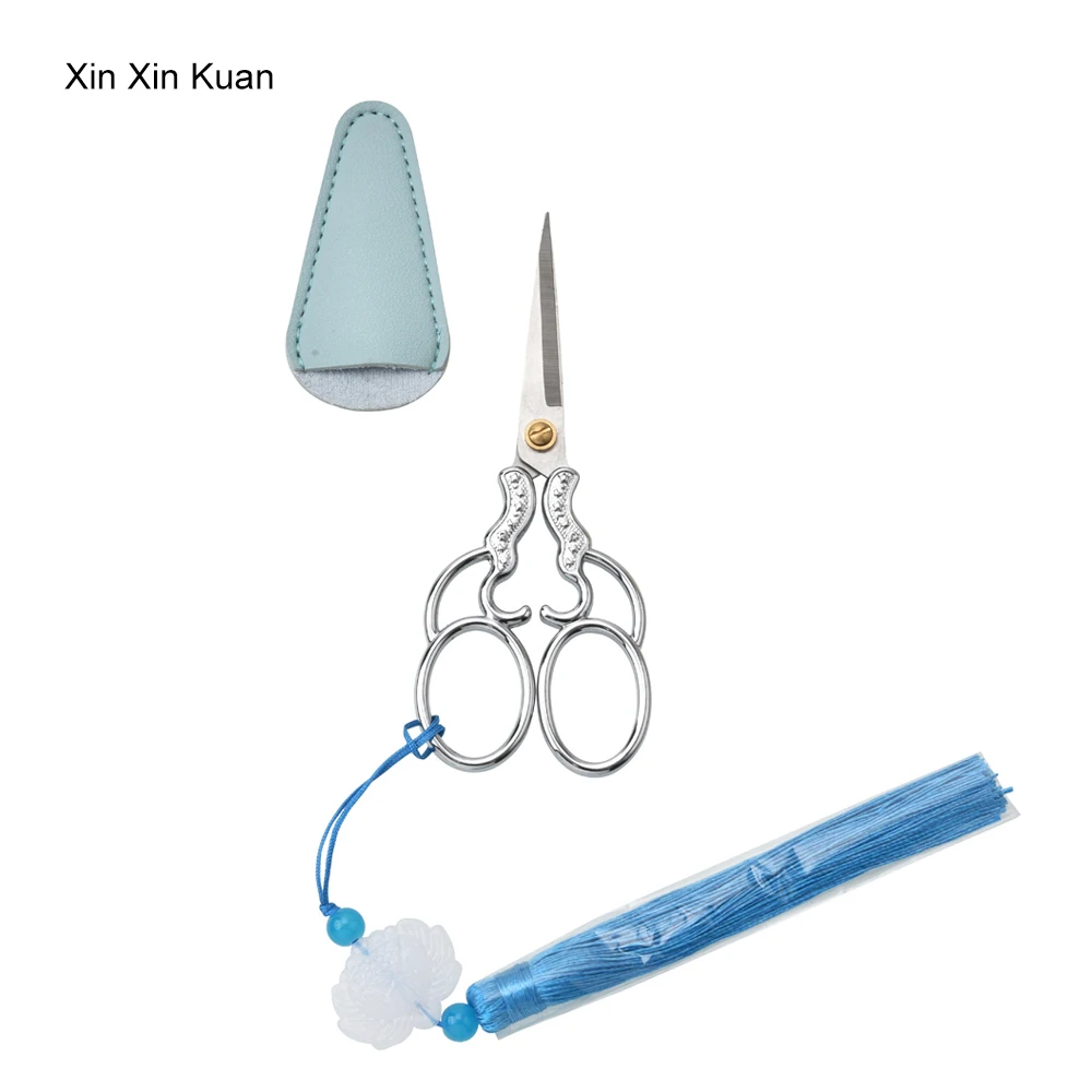 Xin Xin Kuan 12.5*5.2cm retro art personalized sewing small scissors household scissors craft