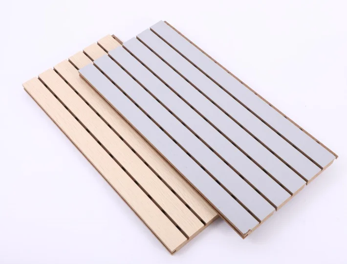 MDF Base Wood Veneer Functional Material Acoustic Panel for Sound Absorbing