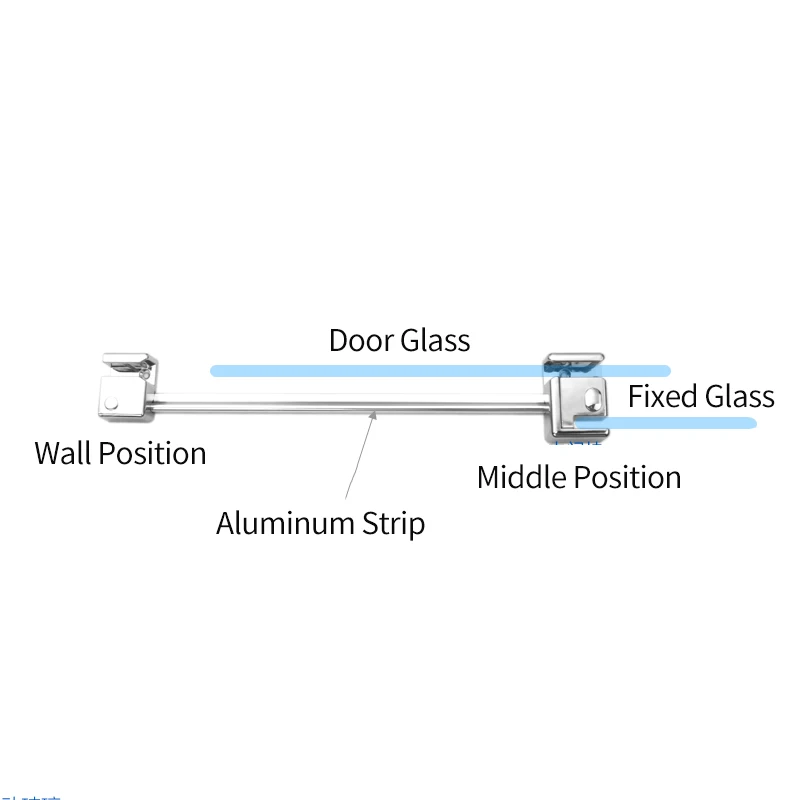 Black Bathroom Other Shower Room Accessories 8mm Glass Door Accessories Patch Fitting Guide Block