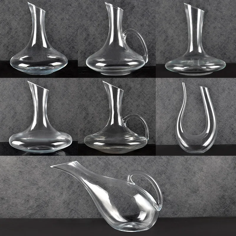 1600ml Lead-Free Glass Wine Decanter Hand Blown Crystal Glass Red Wine Carafe Wine Aerator