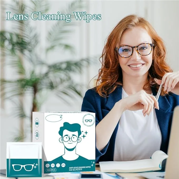 Quick Dry  Organic Anti Fog Single Wet Wipes Glasses Camera Phone Keyboard Cleaner Lens Wipes
