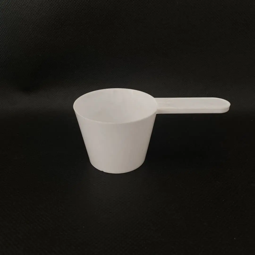 Plastic Measuring Large Spoons scoops for Powders Granules Pet Food Scoops White 75ml 37g 37.5g 75cc Flat bottom short handle