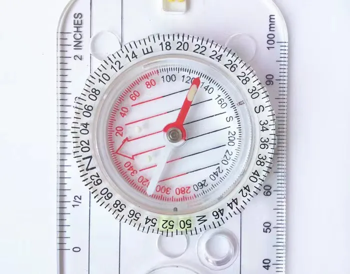 hot selling Transparent map measure orienteering compass with scale,Pocket compass,promotion gift