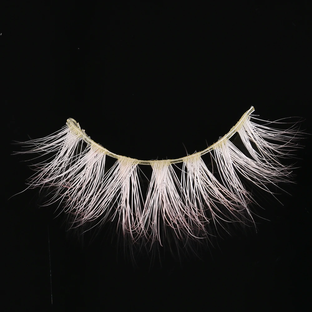 
Hand made 3D mink strip eyelashes White false eyelashes for sale 
