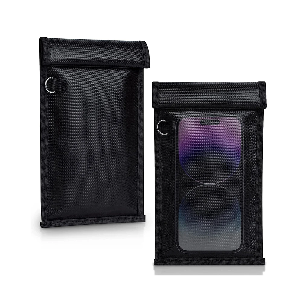 QQgift OEM пользовательские сумки Faraday для телефонов и автомобильных ключей 2 упаковки новый RFID-сигнал блокирующий пакет сигнала сотового телефона черный