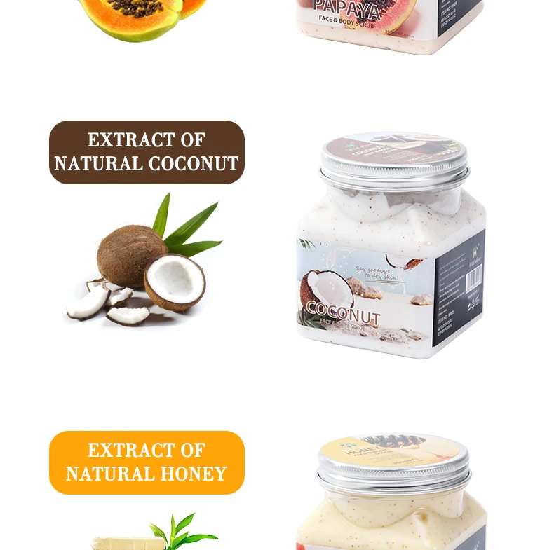 Оптовая продажа отшелушивающий крем от собственного бренда делающий кожу гладкой и белой натуральной оливковой эссенцией скраб для ухода за кожей лица тела
