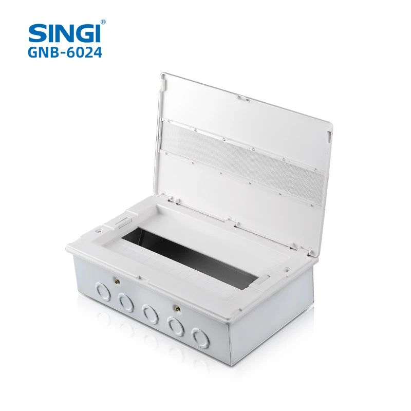 GNB-6024 24 ways Electrical flush mounted MCB power Distribution Box Panel equipment & supplies non-transparent Cover