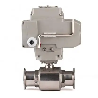 Kepler Clamp Food Grade Sanitary Stainless Steel On Off Type Electric Actuator Motorized Water Ball Valve