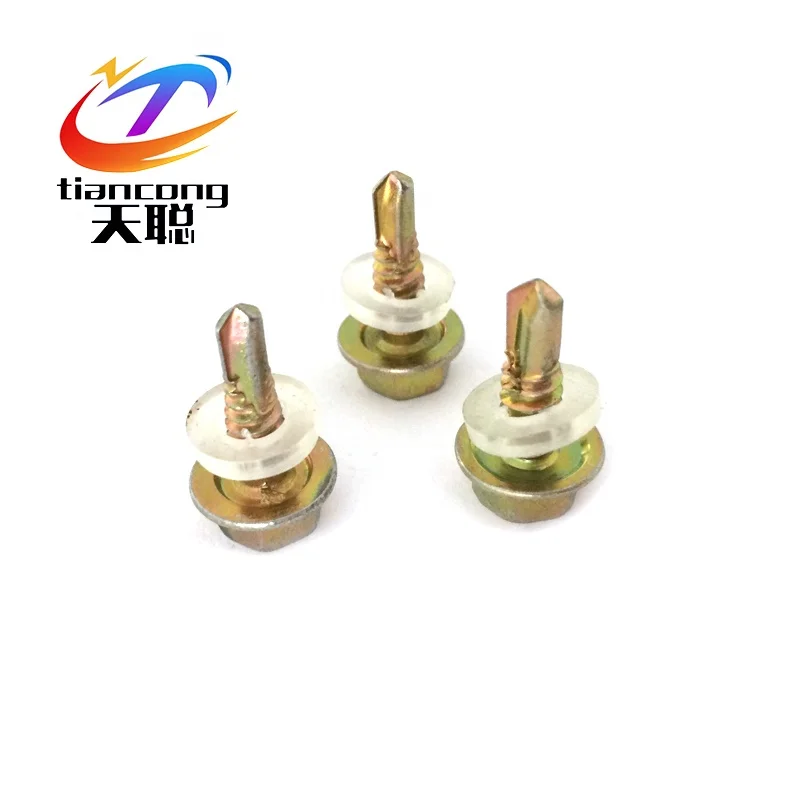 Hex flange head self-tapping self-drilling screws