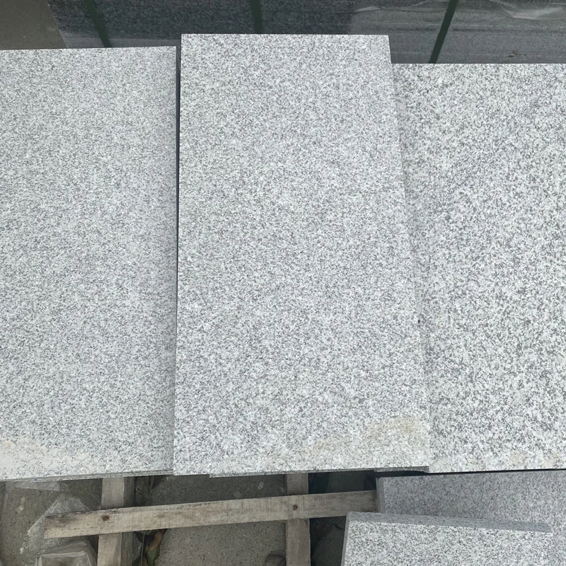 Natural Stone G602 Granite Stairs Flamed Surface Sesame Ouydoor Paving Stone Grey Granite Tile For Floor