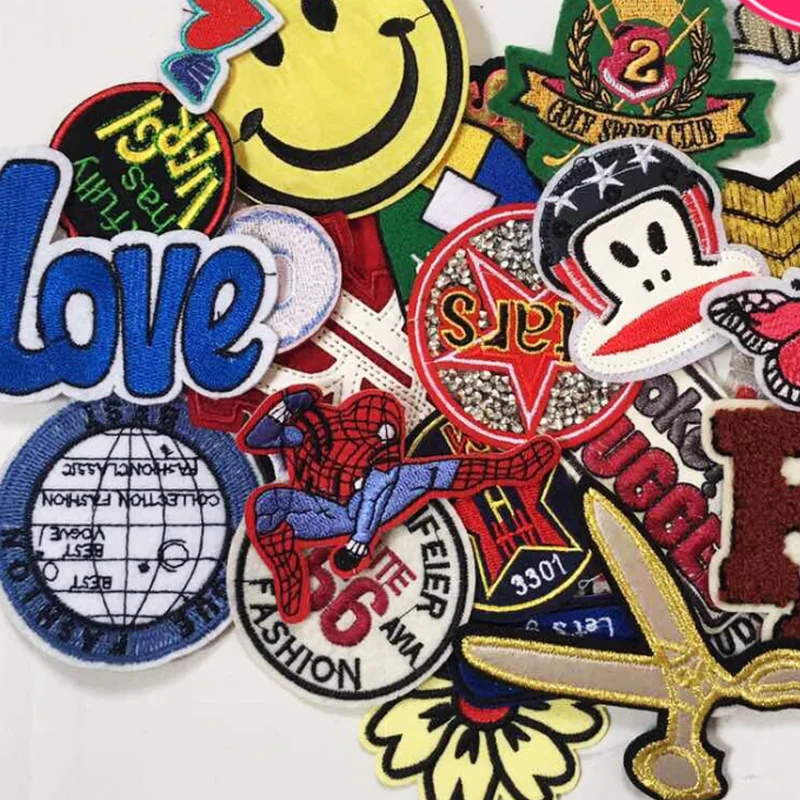 Factory Wholesale Custom embroidery Patch Badges Custom Logo Embroidered Patch Shapes For Hat Apparel Patches