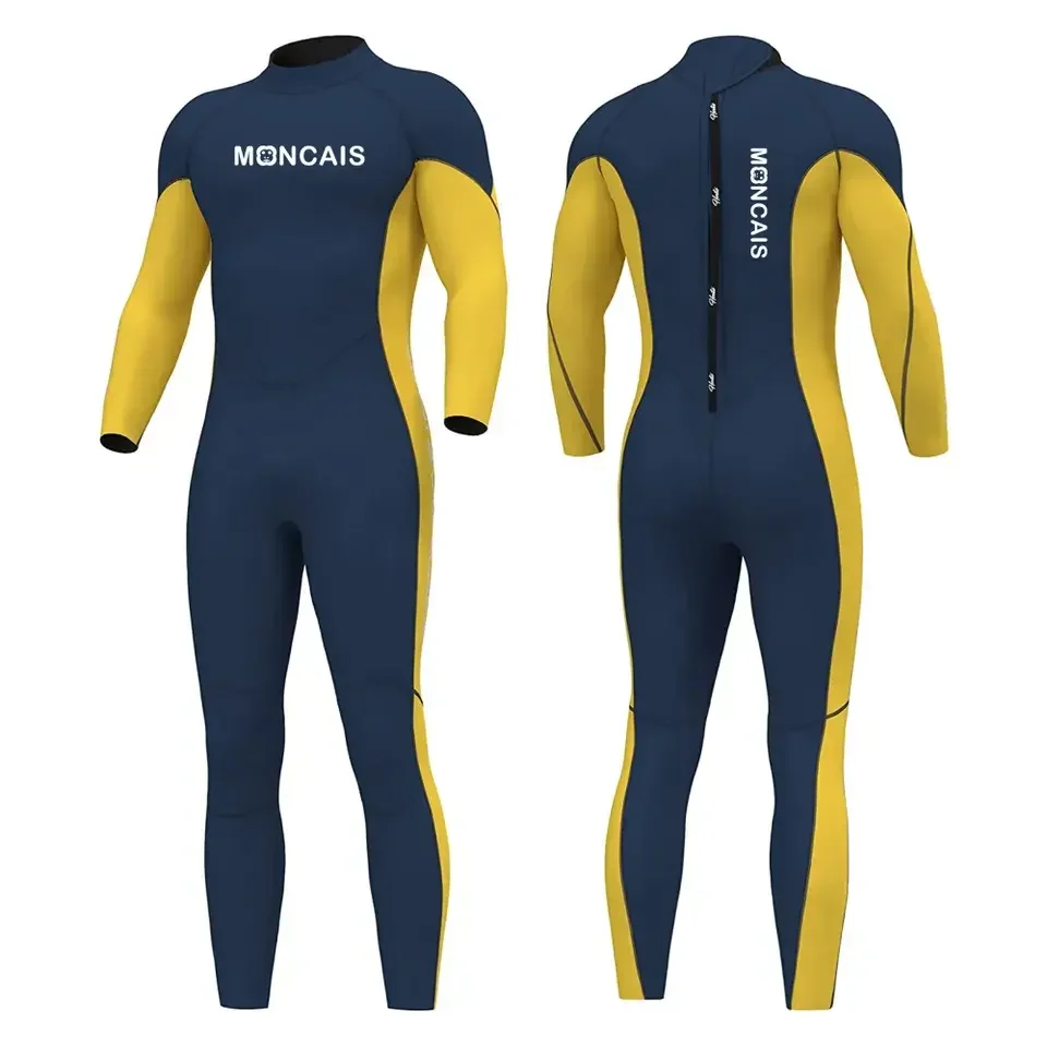 Custom Men 3MM Neoprene Wetsuit Surfing Diving Jumpsuit Back Zip Full length Wet suit