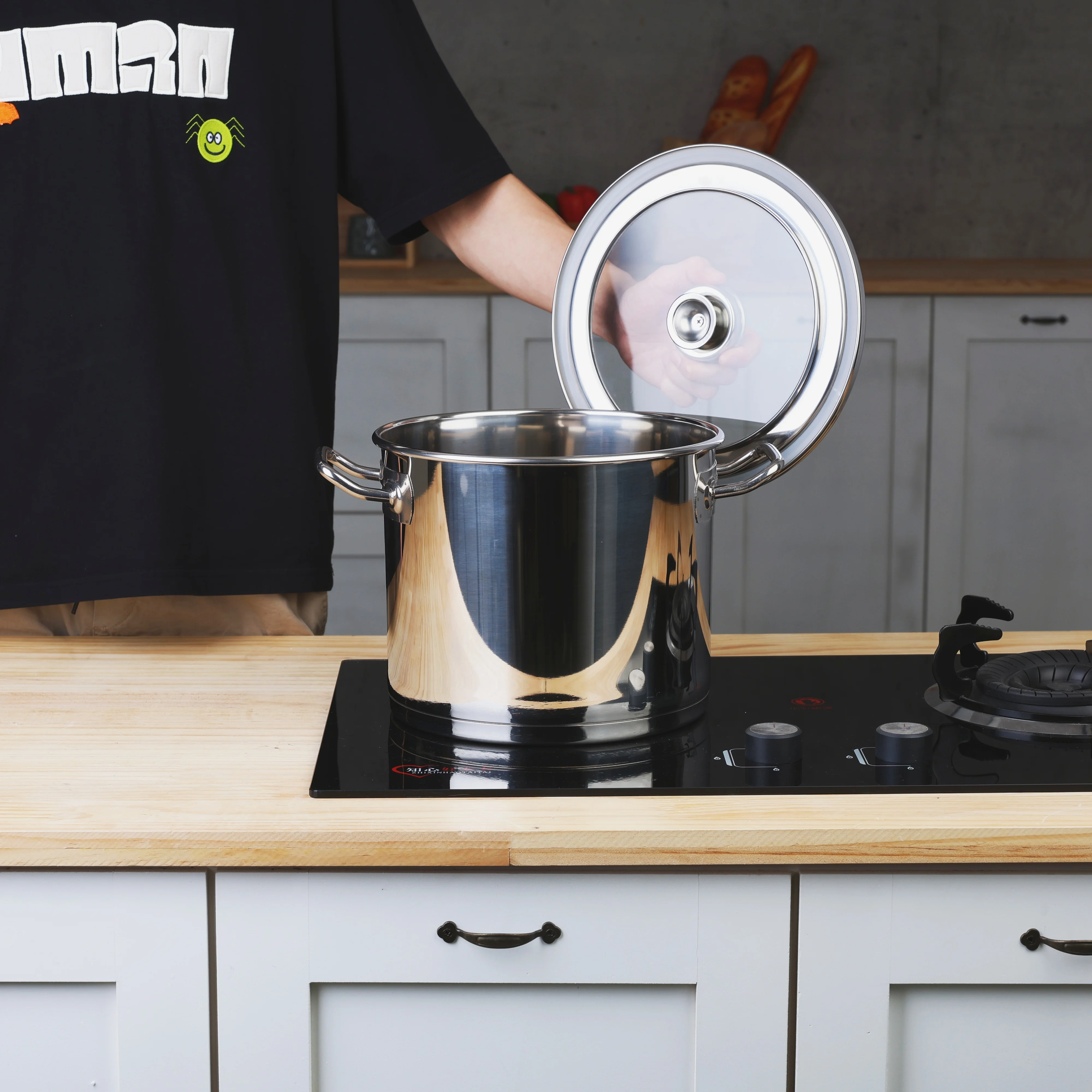 China factory wholesale soup pot restaurant supplier big pots for cooking stainless steel stock pot