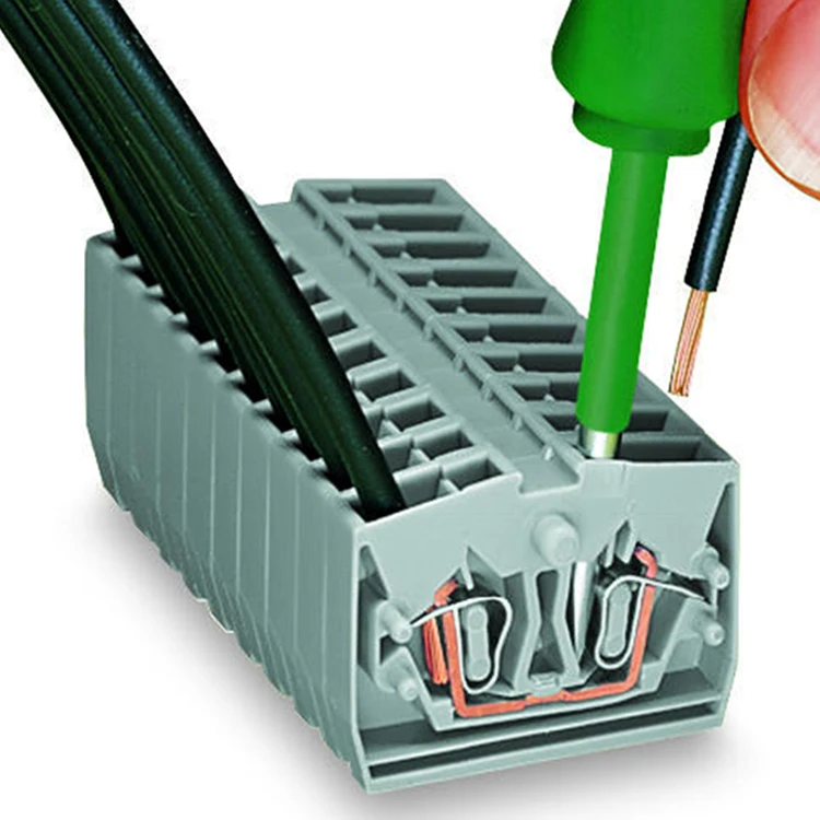 Front Connection Type Wire Terminal Blocks Spring Electric Terminal Block