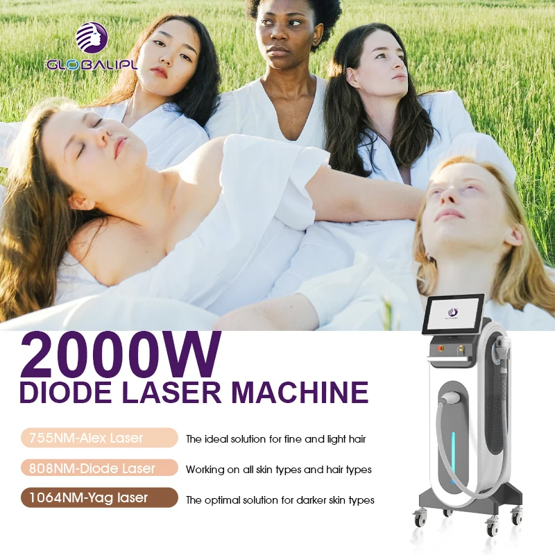808Nm Wavelength Diode Laser Machine for Treatment Painless Laser