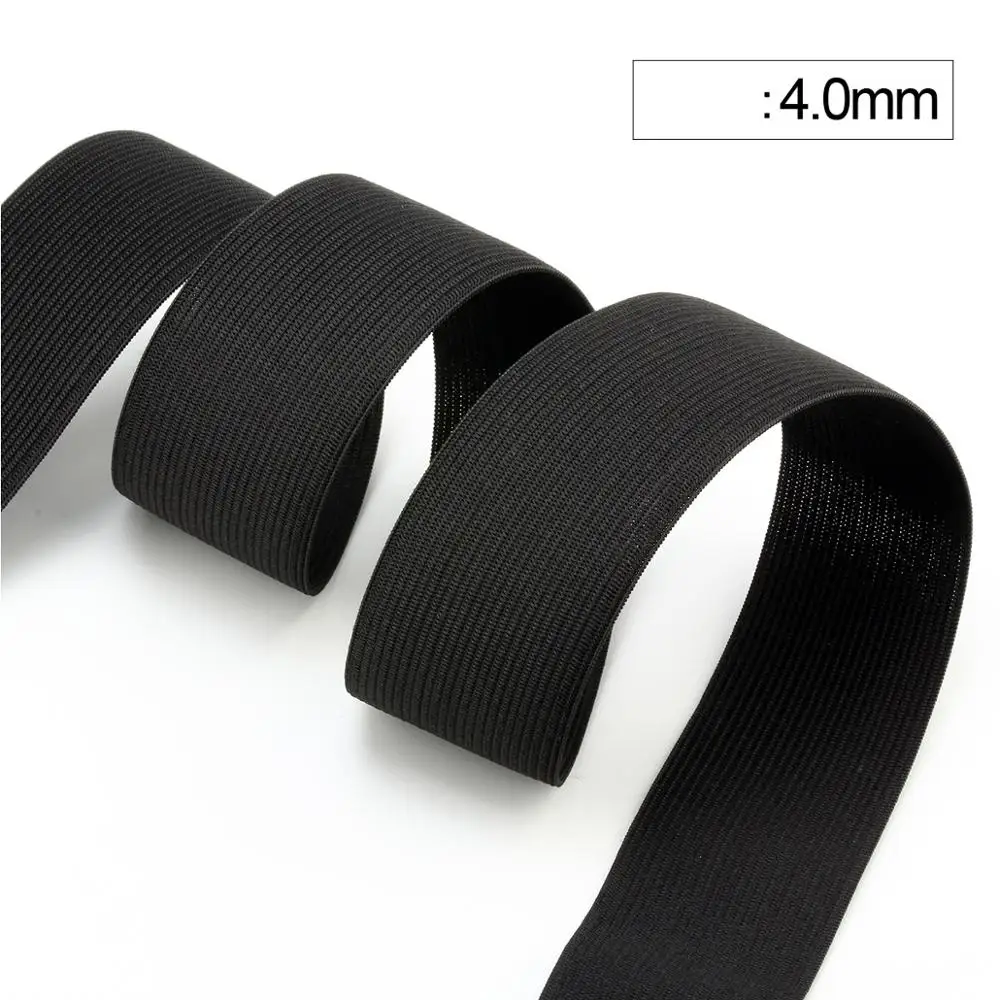 sewing elastic 4.0cm Factory Wholesale Eco-friendly Polyester Elastic Webbing Knitted flat  Elastic band for Clothing