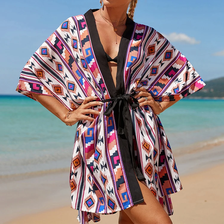 2023 Hot Sale Summer Sun Protection Custom Printed Hawaiian Lavalava Sarongs Floral Wholesale